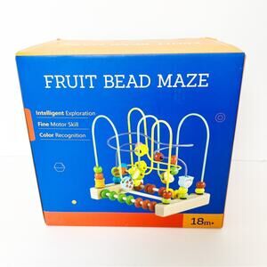 QZM Toy Fruit Bead Maze Learning Toy New in Box